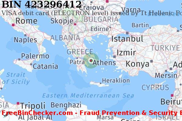 423296412 VISA debit Greece GR Lista de BIN