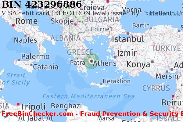 423296886 VISA debit Greece GR Lista de BIN