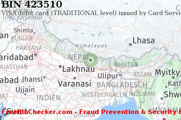 423510 VISA debit Nepal NP BIN-Liste