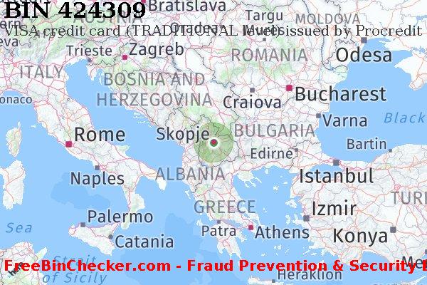 424309 VISA credit Macedonia MK बिन सूची