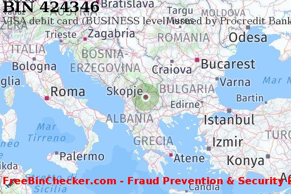 424346 VISA debit Macedonia MK Lista BIN