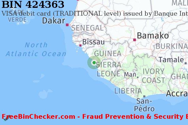 424363 VISA debit Guinea GN BIN List