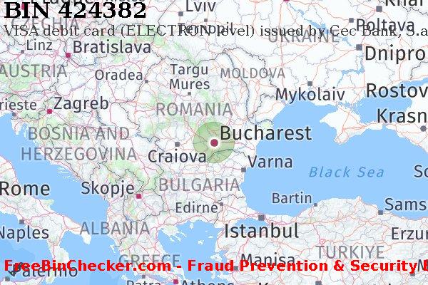 424382 VISA debit Romania RO বিন তালিকা