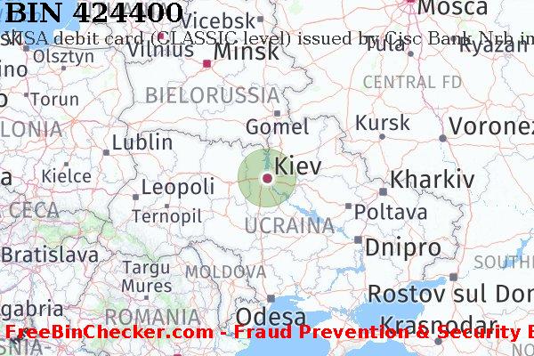 424400 VISA debit Ukraine UA Lista BIN