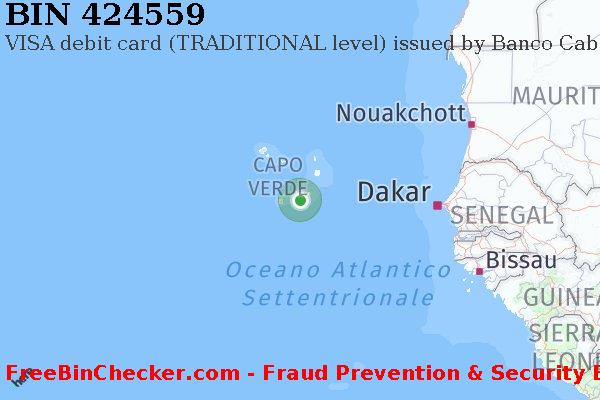 424559 VISA debit Cape Verde CV Lista BIN