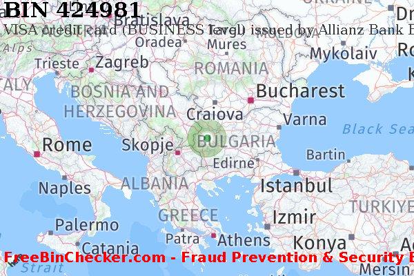 424981 VISA credit Bulgaria BG বিন তালিকা