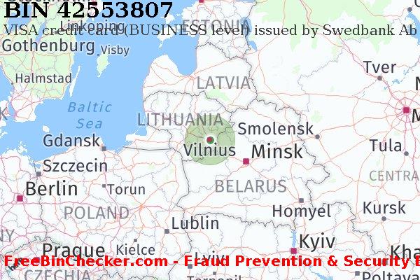 42553807 VISA credit Lithuania LT BIN List