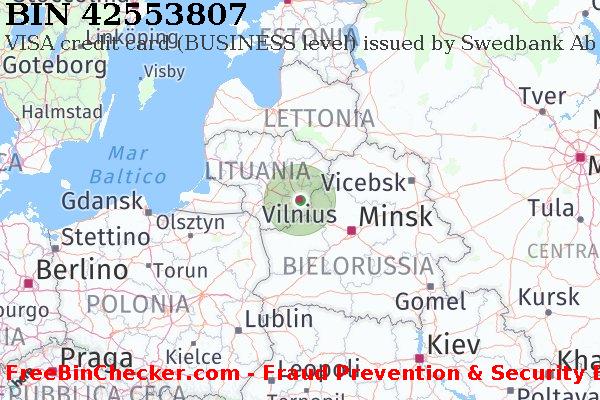 42553807 VISA credit Lithuania LT Lista BIN