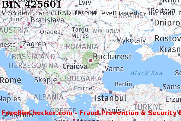 425601 VISA debit Romania RO BIN List
