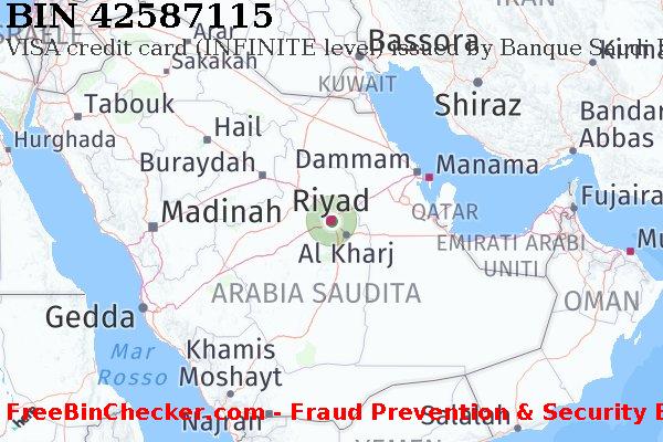 42587115 VISA credit Saudi Arabia SA Lista BIN