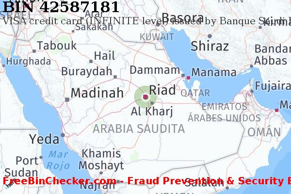 42587181 VISA credit Saudi Arabia SA Lista de BIN