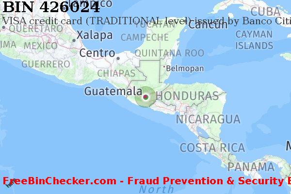 426024 VISA credit Guatemala GT BIN Dhaftar