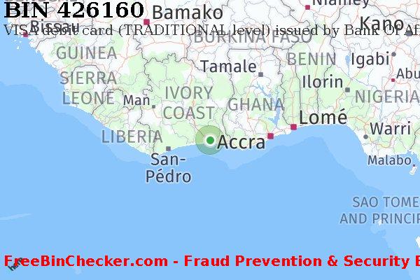 426160 VISA debit Côte d'Ivoire CI BIN Danh sách