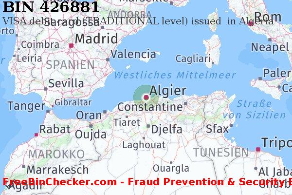 426881 VISA debit Algeria DZ BIN-Liste