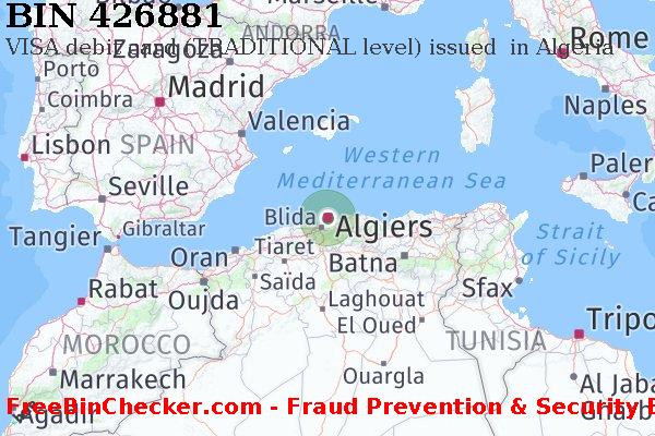 426881 VISA debit Algeria DZ Lista de BIN
