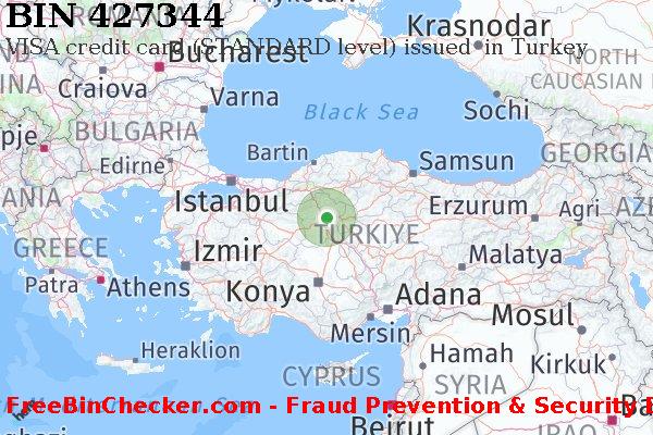 427344 VISA credit Turkey TR BIN List