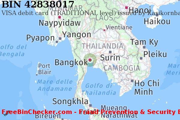42838017 VISA debit Thailand TH Lista BIN