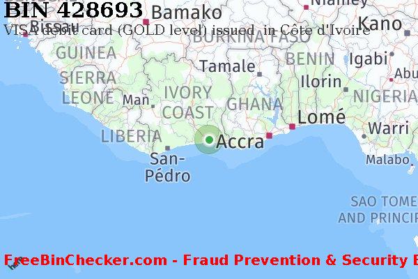 428693 VISA debit Côte d'Ivoire CI BIN List