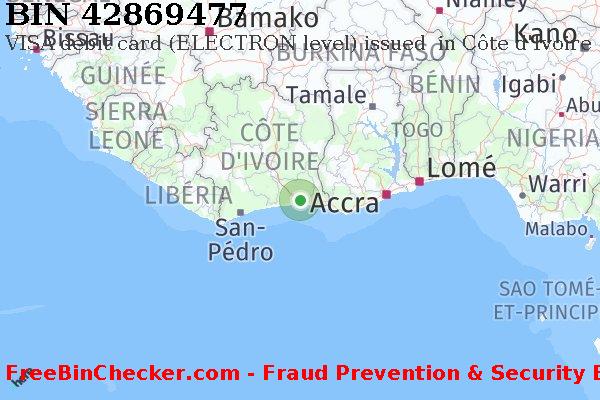 42869477 VISA debit Côte d'Ivoire CI BIN Liste 
