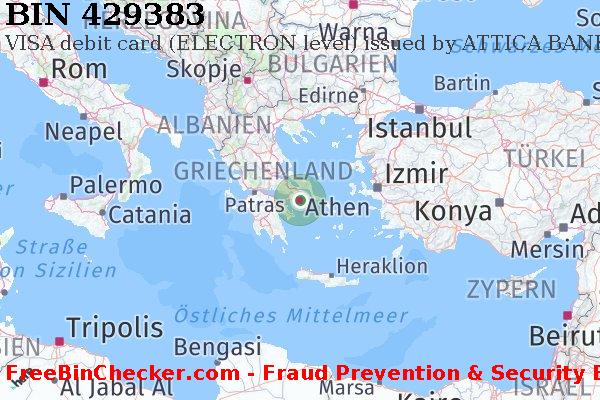 429383 VISA debit Greece GR BIN-Liste