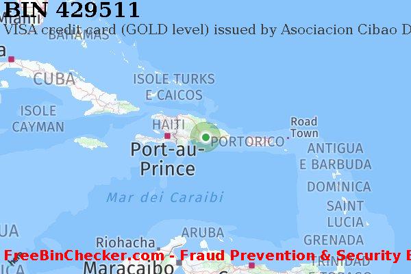 429511 VISA credit Dominican Republic DO Lista BIN