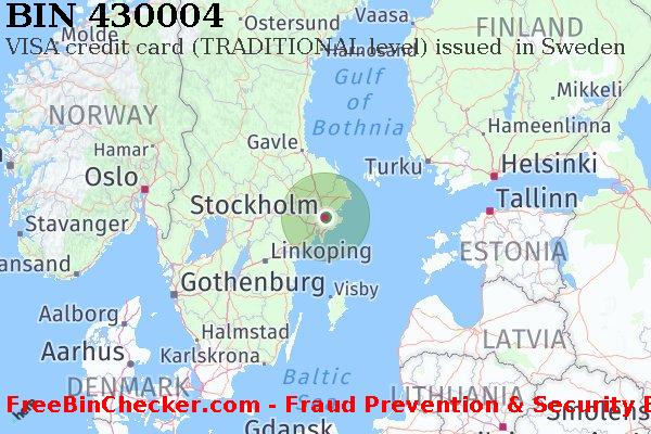 430004 VISA credit Sweden SE বিন তালিকা
