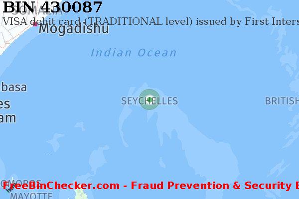 430087 VISA debit Seychelles SC BIN List
