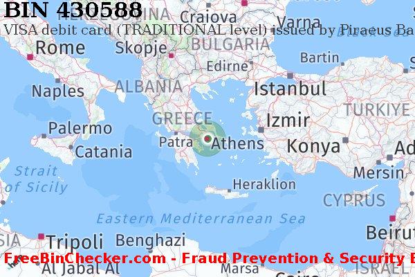430588 VISA debit Greece GR BIN List