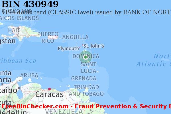 430949 VISA debit Dominica DM बिन सूची