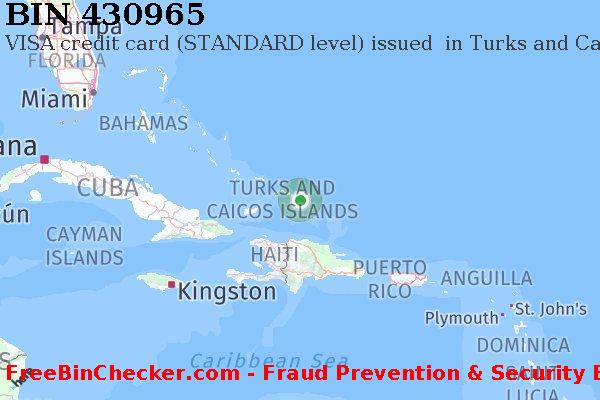 430965 VISA credit Turks and Caicos Islands TC BIN List