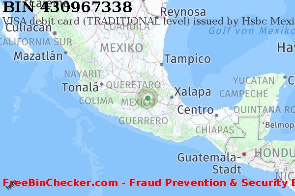 430967338 VISA debit Mexico MX BIN-Liste