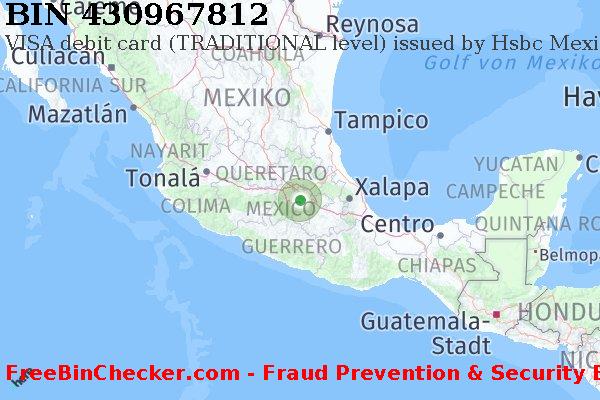 430967812 VISA debit Mexico MX BIN-Liste