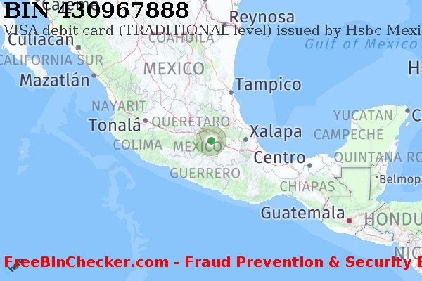 430967888 VISA debit Mexico MX BIN List