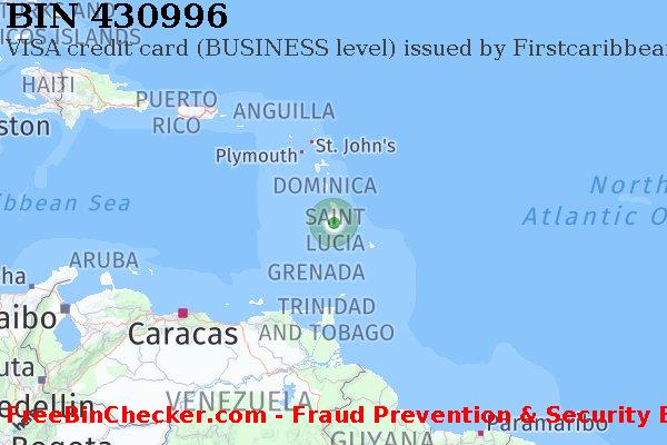 430996 VISA credit Saint Lucia LC BIN List