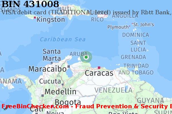 431008 VISA debit Curaçao CW BIN 목록