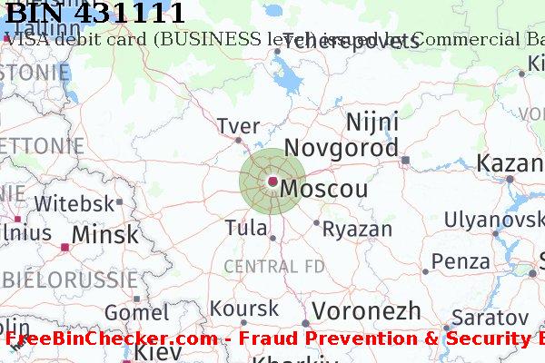 431111 VISA debit Russian Federation RU BIN Liste 
