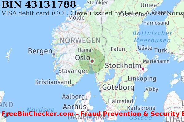 43131788 VISA debit Norway NO BIN-Liste