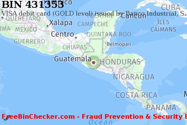 431353 VISA debit Guatemala GT BIN Liste 