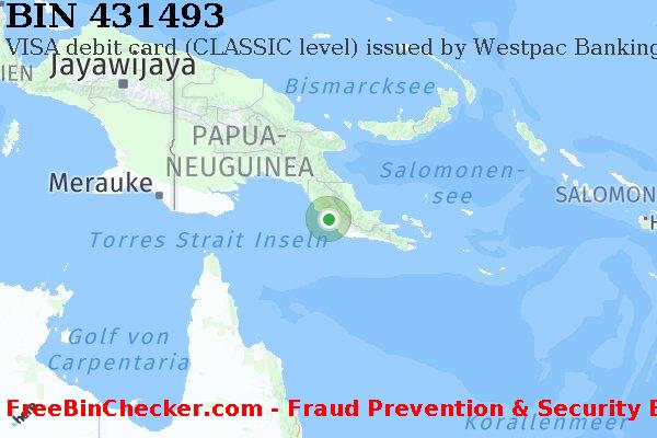 431493 VISA debit Papua New Guinea PG BIN-Liste