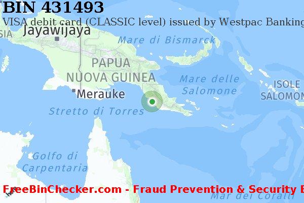 431493 VISA debit Papua New Guinea PG Lista BIN