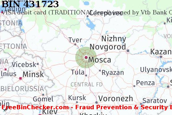 431723 VISA debit Russian Federation RU Lista BIN