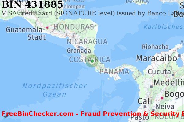 431885 VISA credit Costa Rica CR BIN-Liste