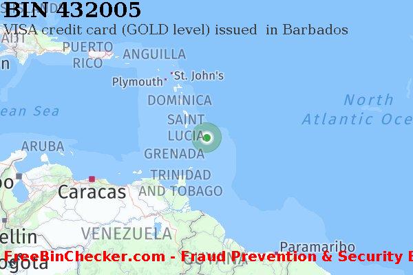 432005 VISA credit Barbados BB BIN List