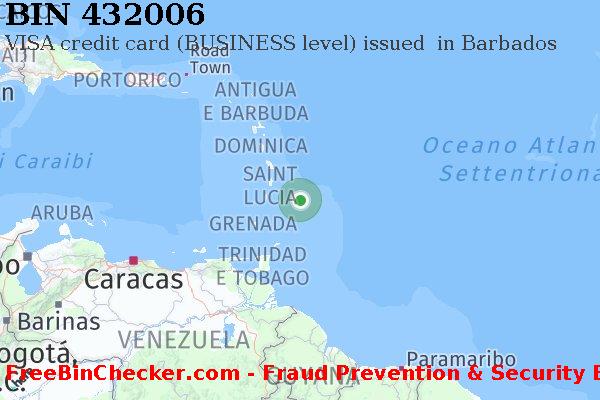 432006 VISA credit Barbados BB Lista BIN