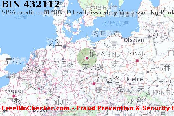 432112 VISA credit Germany DE BIN列表