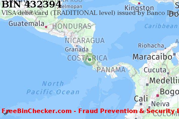 432394 VISA debit Costa Rica CR BIN 목록