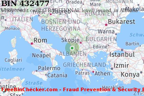 432477 VISA credit Albania AL BIN-Liste