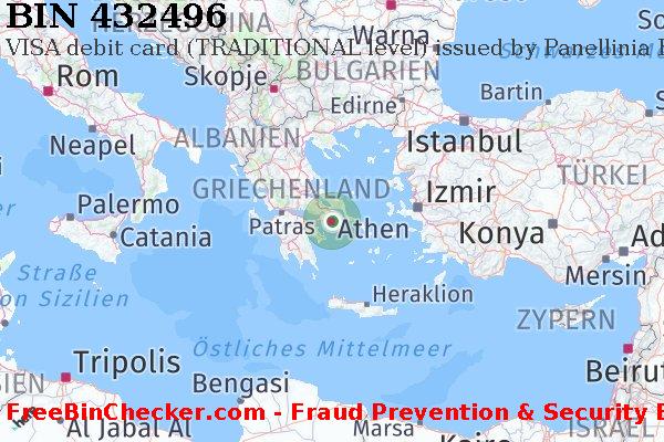 432496 VISA debit Greece GR BIN-Liste