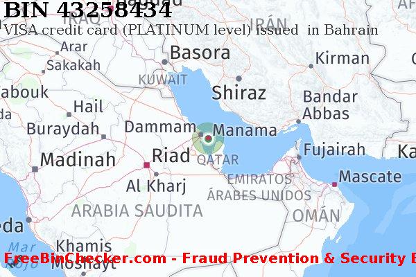 43258434 VISA credit Bahrain BH Lista de BIN