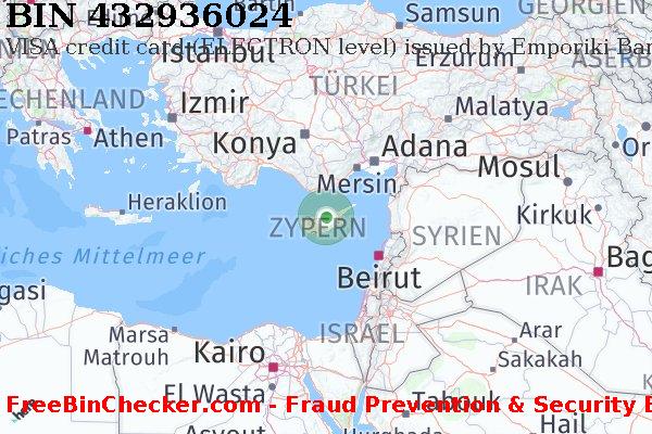 432936024 VISA credit Cyprus CY BIN-Liste